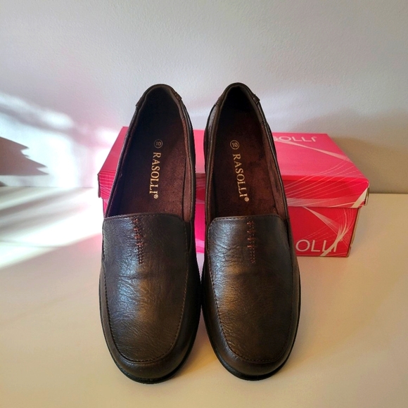 Rasolli Brown Rock Comfort Slip-On Loafer Women's Size 10 New In Box - Picture 7 of 11